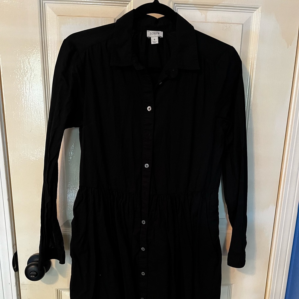 J. Crew Black Cotton Dress